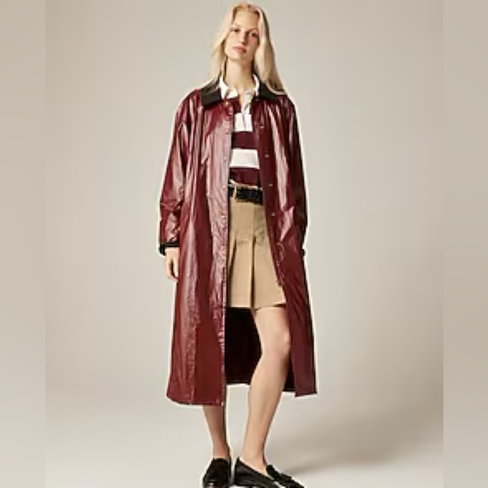 J.Crew Shiny long Barn Jacket